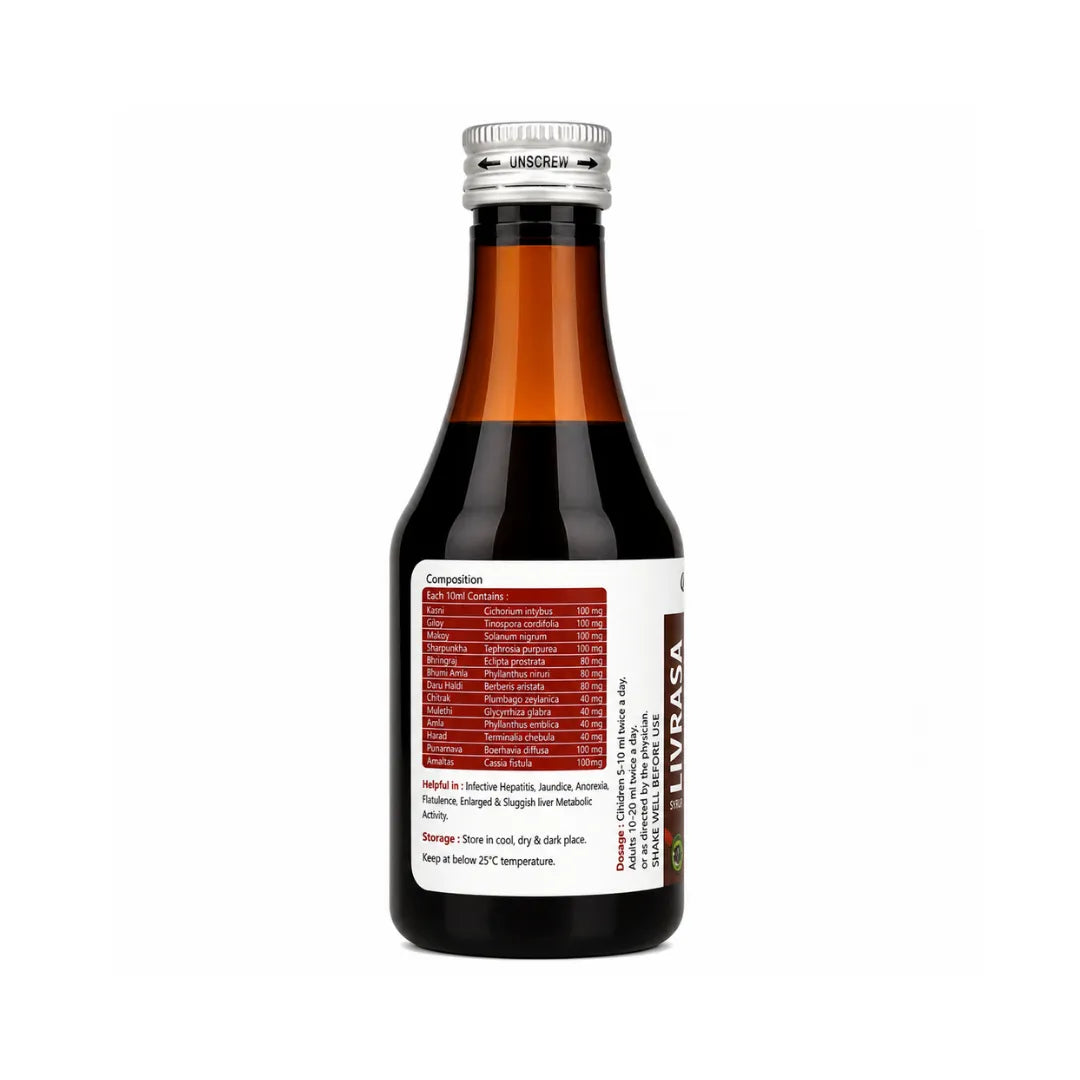 Livrasa syrup bottle