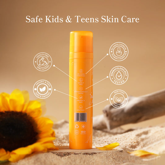 Whimsy Sunshine Squad SPF50+ Sunscreen for Kids & Teens – Organic, Safe & Non-Sticky