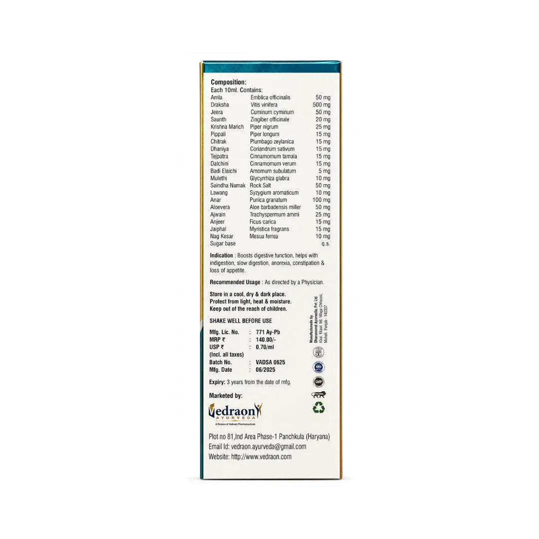 Apivedra Herbal Enzyme Syrup β Digestive & Appetite Support | 200 ml
