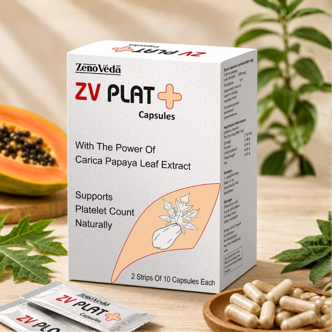 ZV Plat+ Capsules β Ayurvedic Platelet Wellness Support Capsules