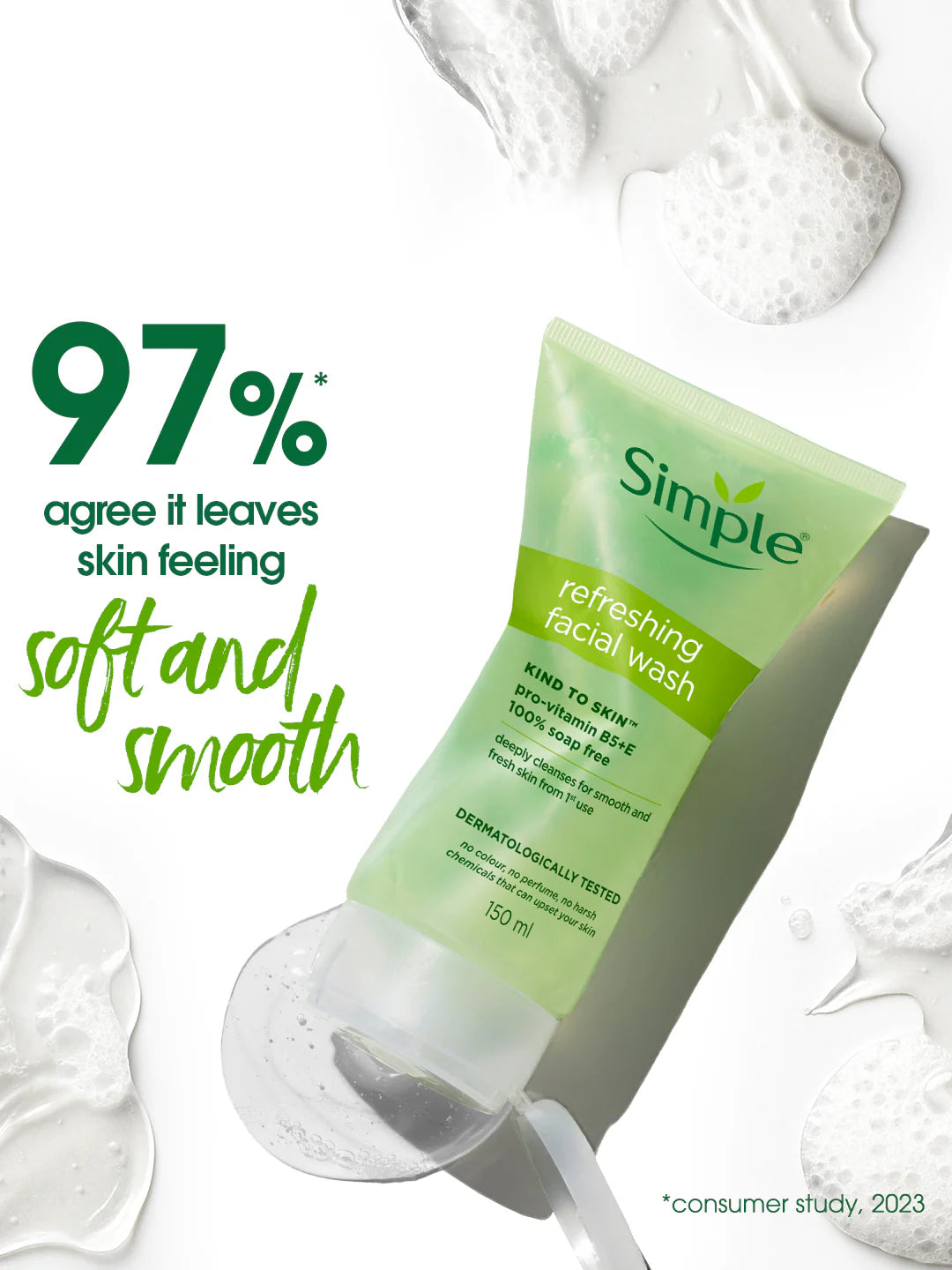 Simple refreshing facial wash