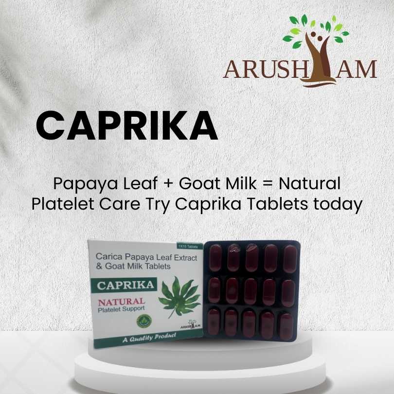 Caprika – Natural Platelet Support Tablets (Papaya Leaf + Goat Milk)