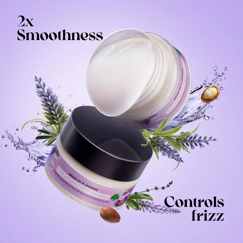Two jars of hair product with lavender
