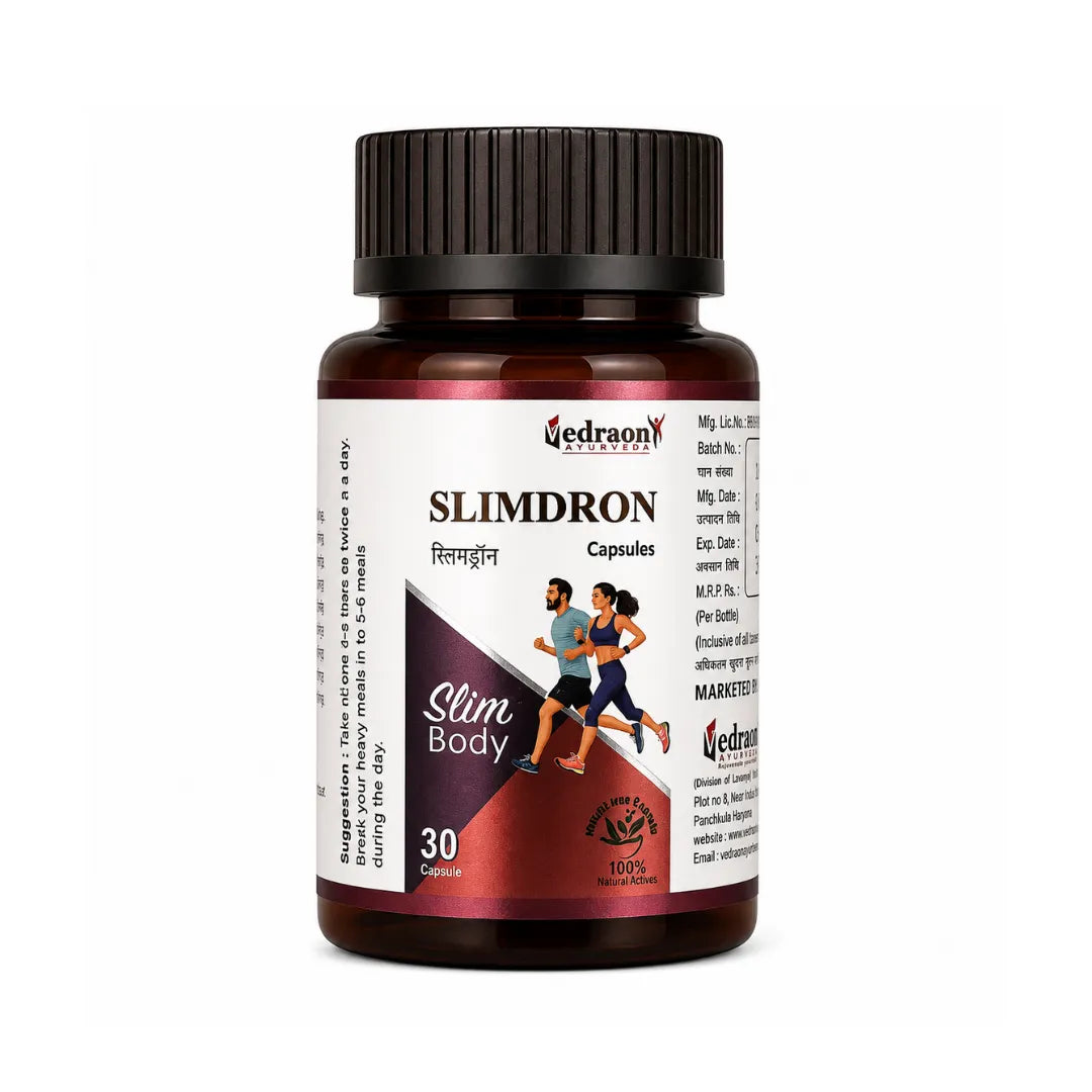 Vedraon Slimdron capsules bottle on a white background