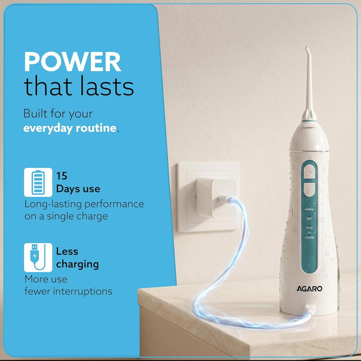 Ultra Flosser 200 White | Rechargeable Cordless Oral Irrigator