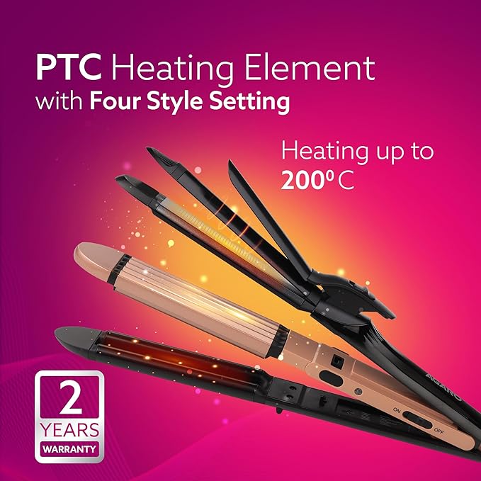 4-in-1 Hair Straightener HS1719 | Multi Styling Hair Tool