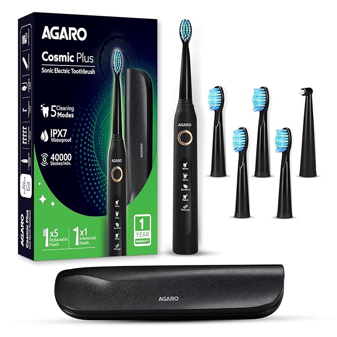 Cosmic Plus Sonic Tooth Brush | Rechargeable Sonic Electric Toothbrush Kit