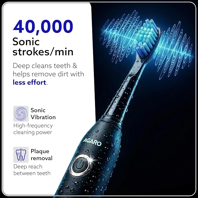 Cosmic Plus Sonic Tooth Brush | Rechargeable Sonic Electric Toothbrush Kit