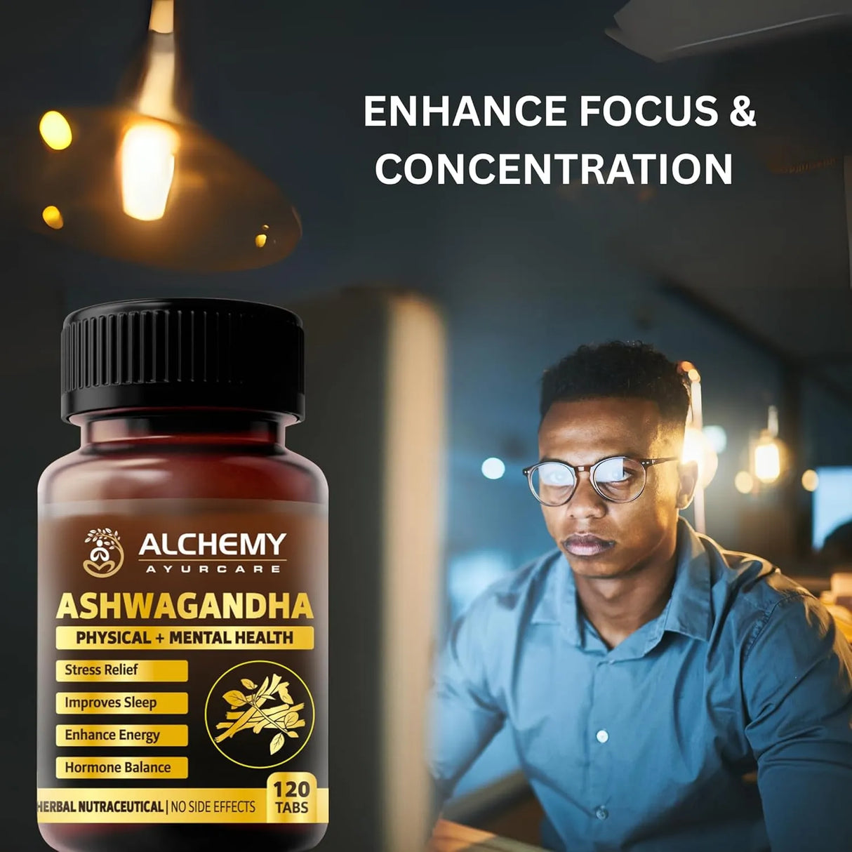 Ashwagandha Extract Tablets 1000mg with Black Pepper | Stress, Sleep & Energy Support