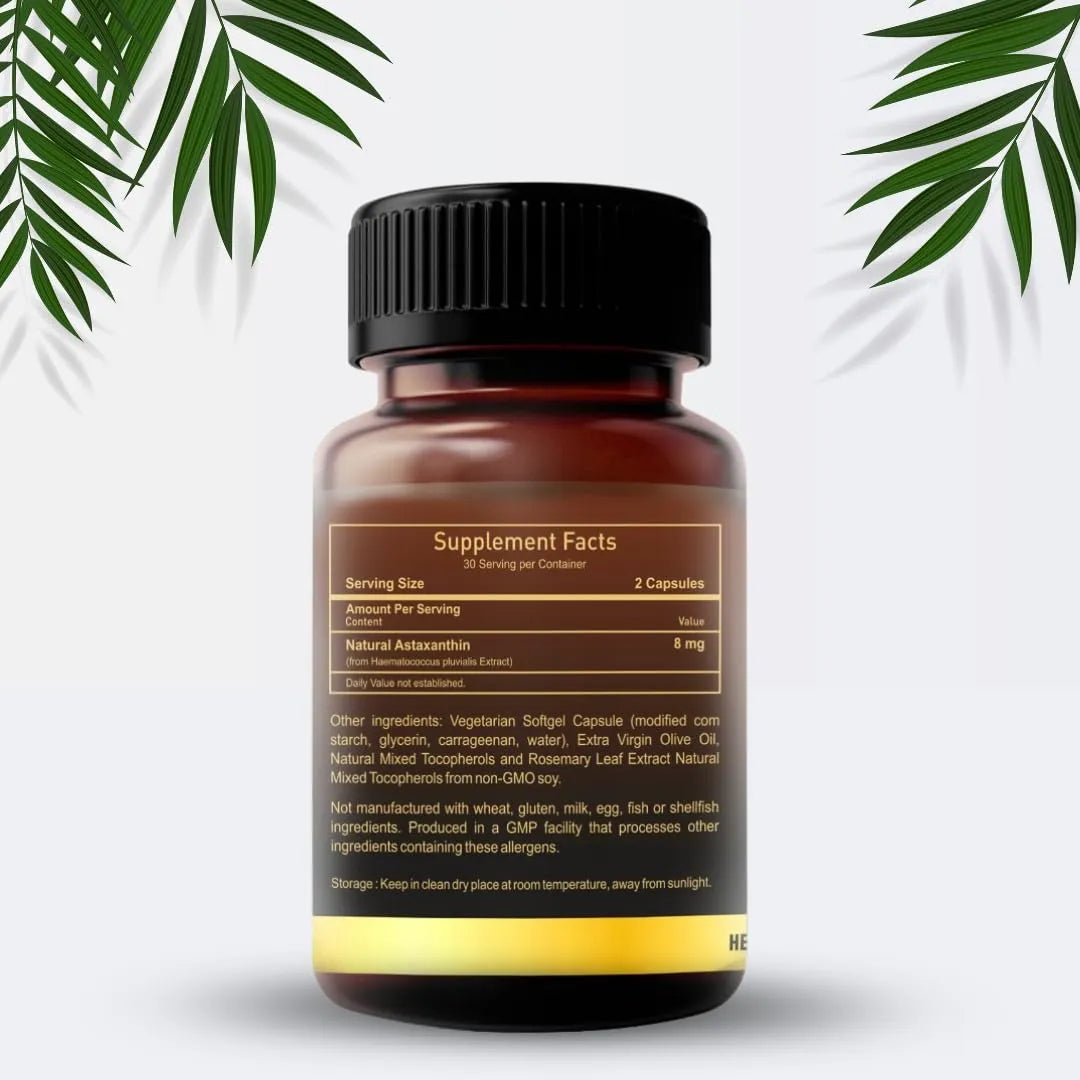 Astaxanthin Capsules | High Potency Antioxidant Support for Skin, Eyes & Immunity