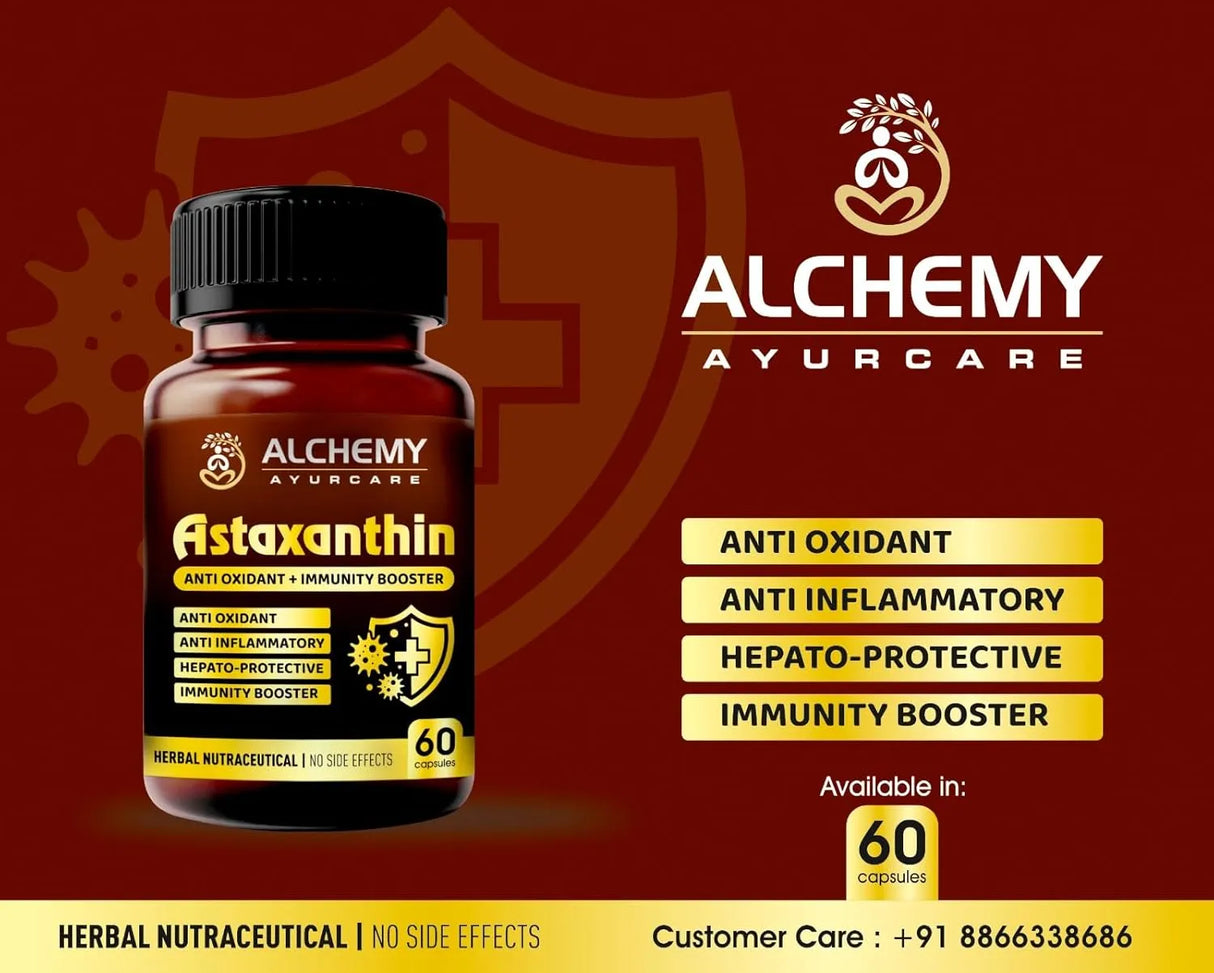 Astaxanthin Capsules | High Potency Antioxidant Support for Skin, Eyes & Immunity