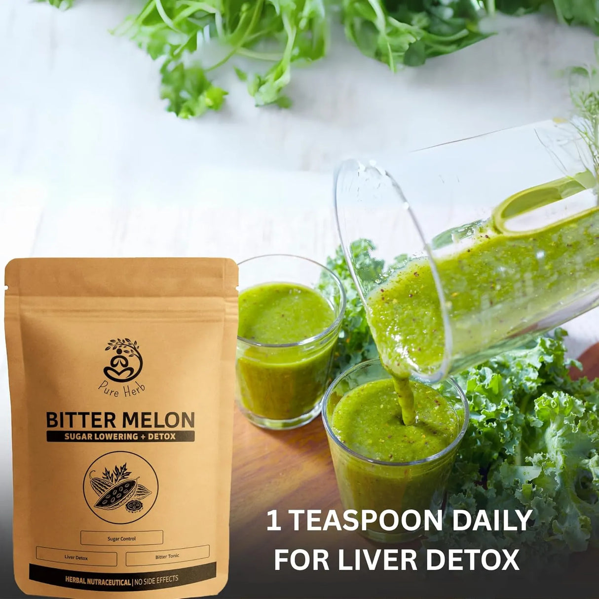 Pure Herb Bitter Melon Karela Powder | Blood Sugar & Detox Support – 150g