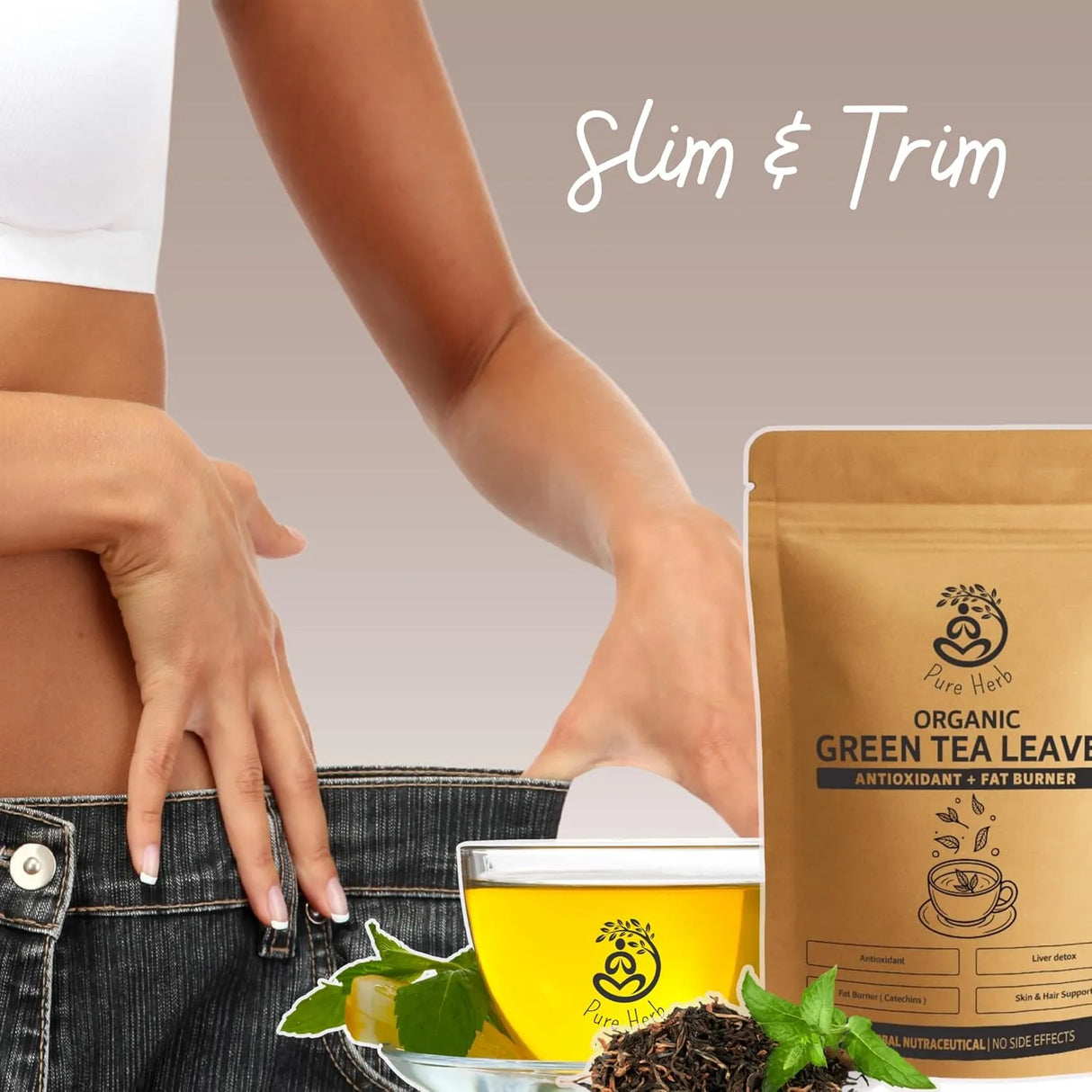 Pure Herb Organic Green Tea Leaves | Metabolism Support