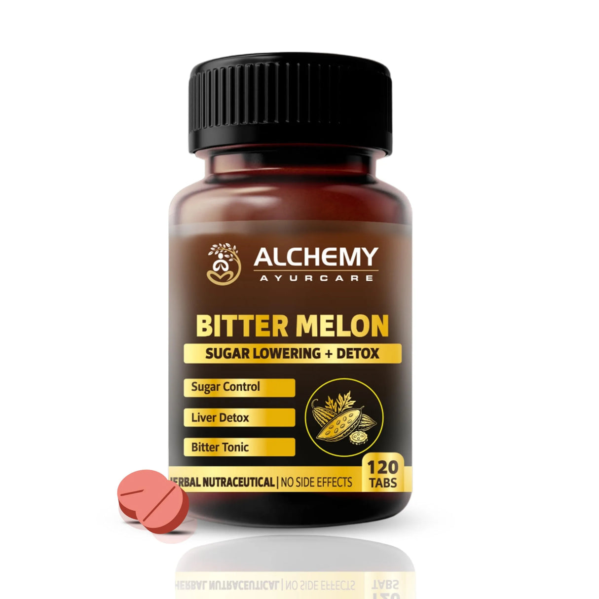 Bitter Melon Extract Tablets for Glucose & Metabolism Support | Karela Extract | 120 Vegan Tablets