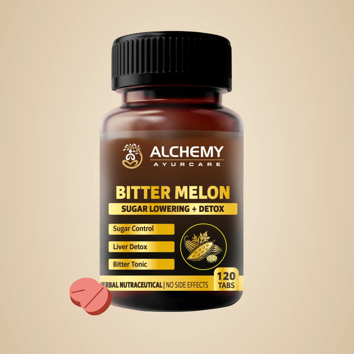Bitter Melon Extract Tablets for Glucose & Metabolism Support | Karela Extract | 120 Vegan Tablets