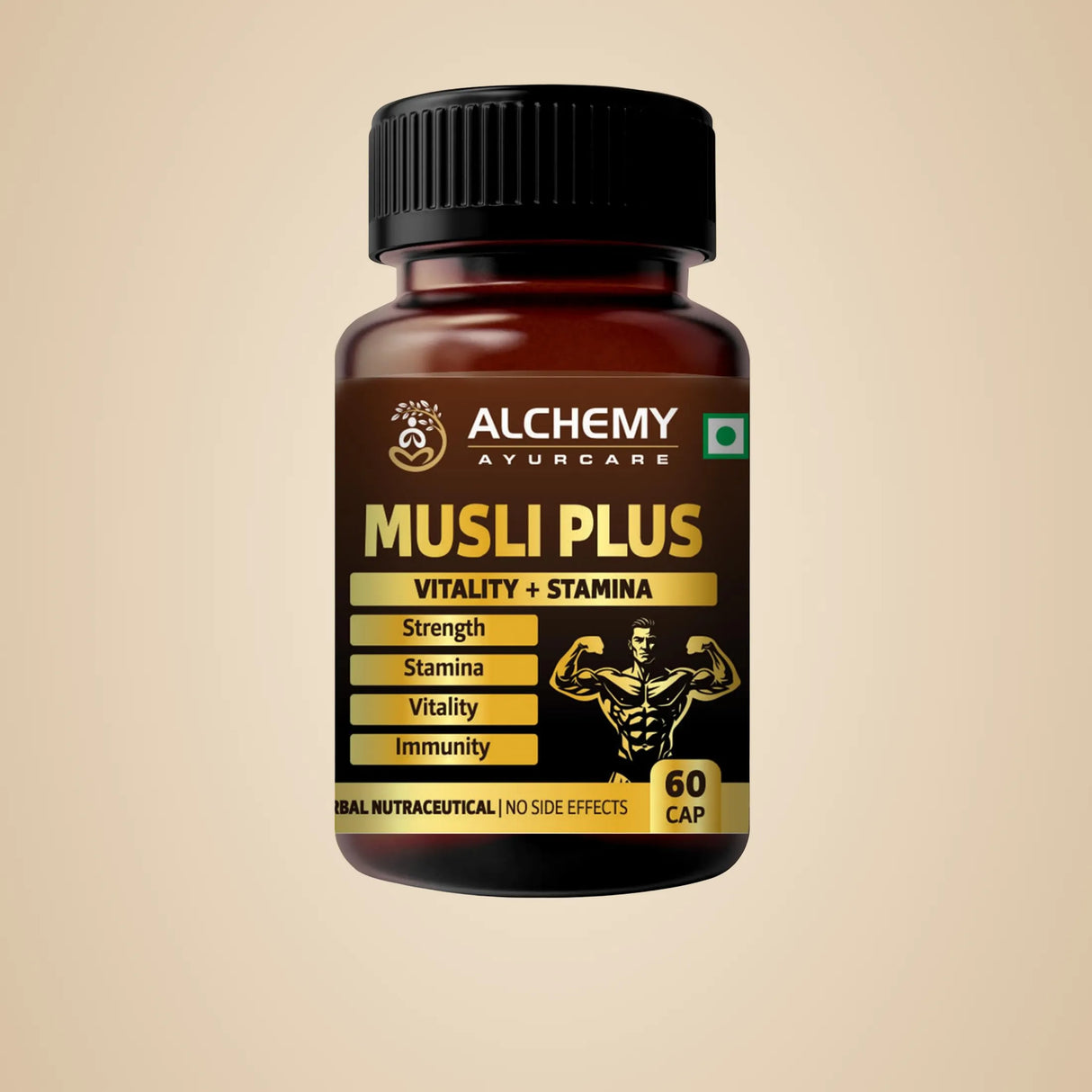 Musli Plus Capsules for Strength, Energy & Vitality | Ayurvedic Herbal Formula | Men & Women