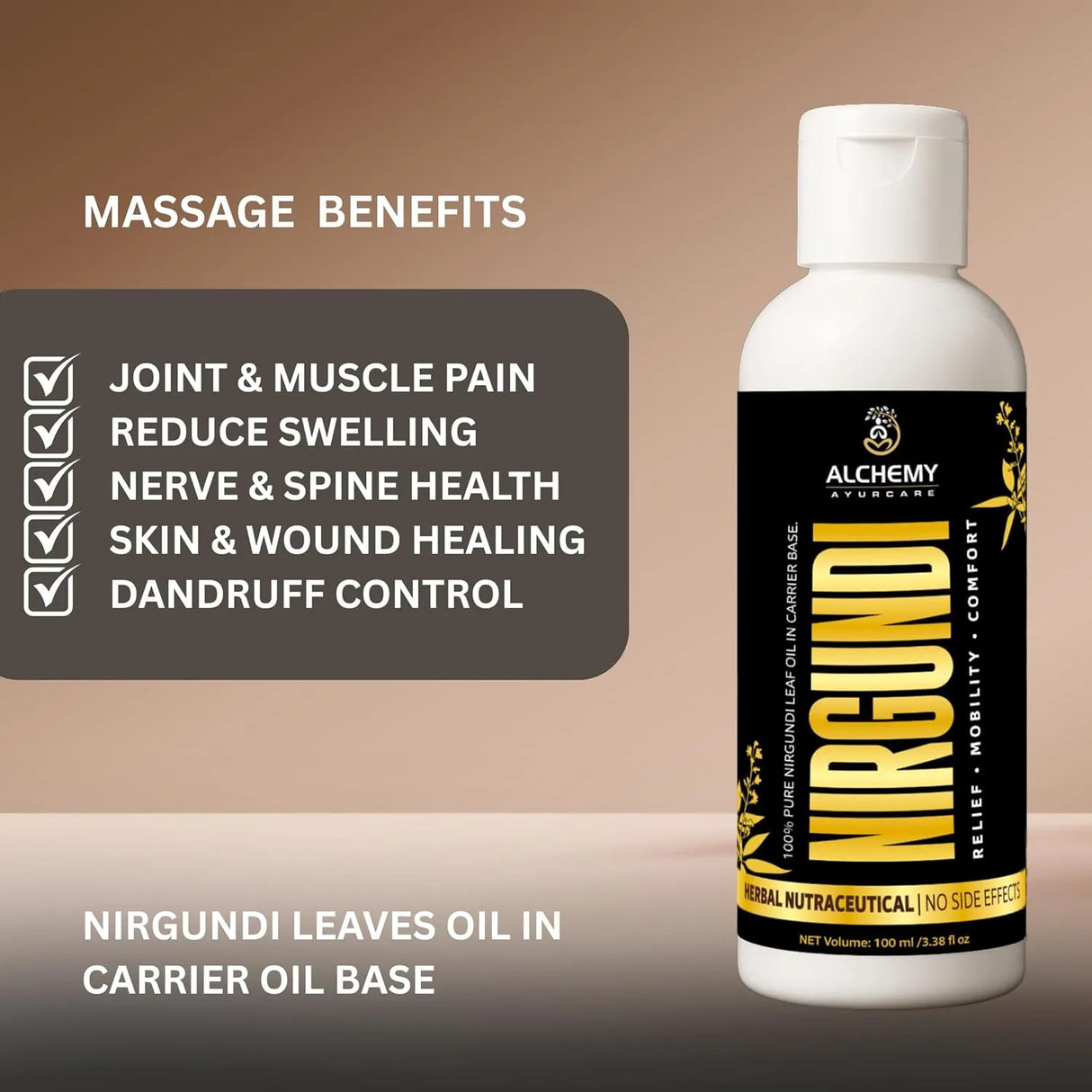 Nirgundi Oil | Ayurvedic Joint & Muscle Relief Support – 100ml