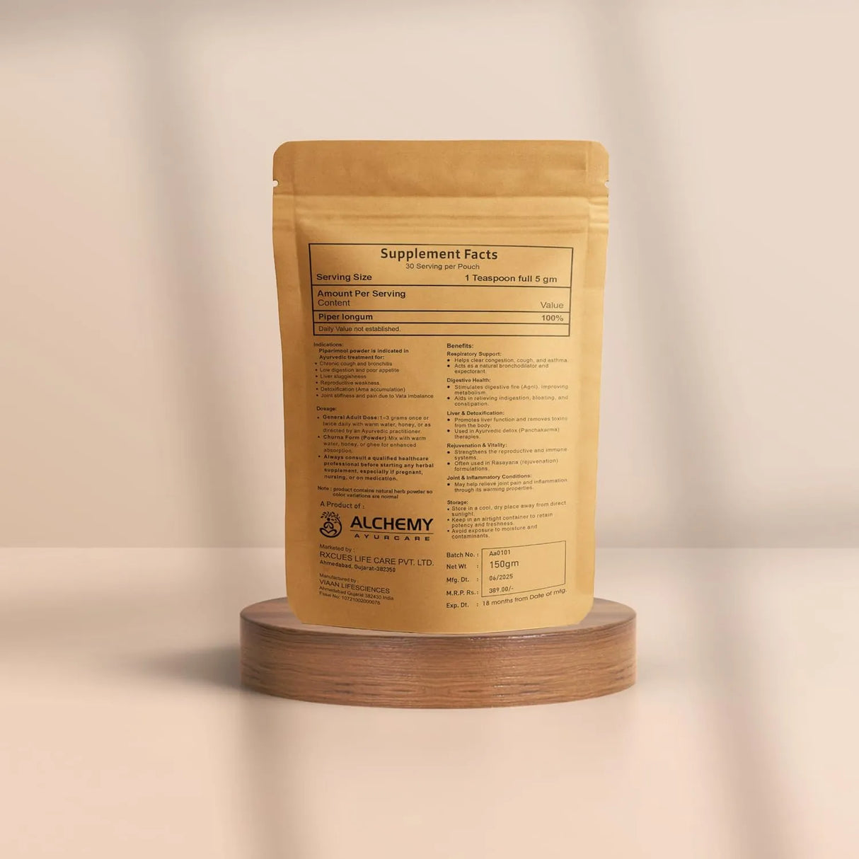 Piparimool Powder | Digestion, Metabolism & Respiratory Wellness Support