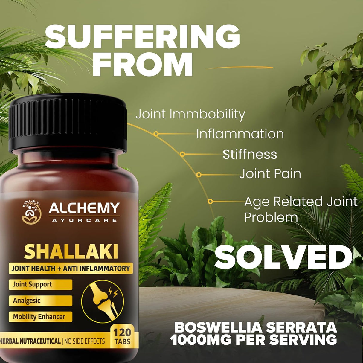 Shallaki Extract Tablets 1000mg | Joint Flexibility & Mobility Support