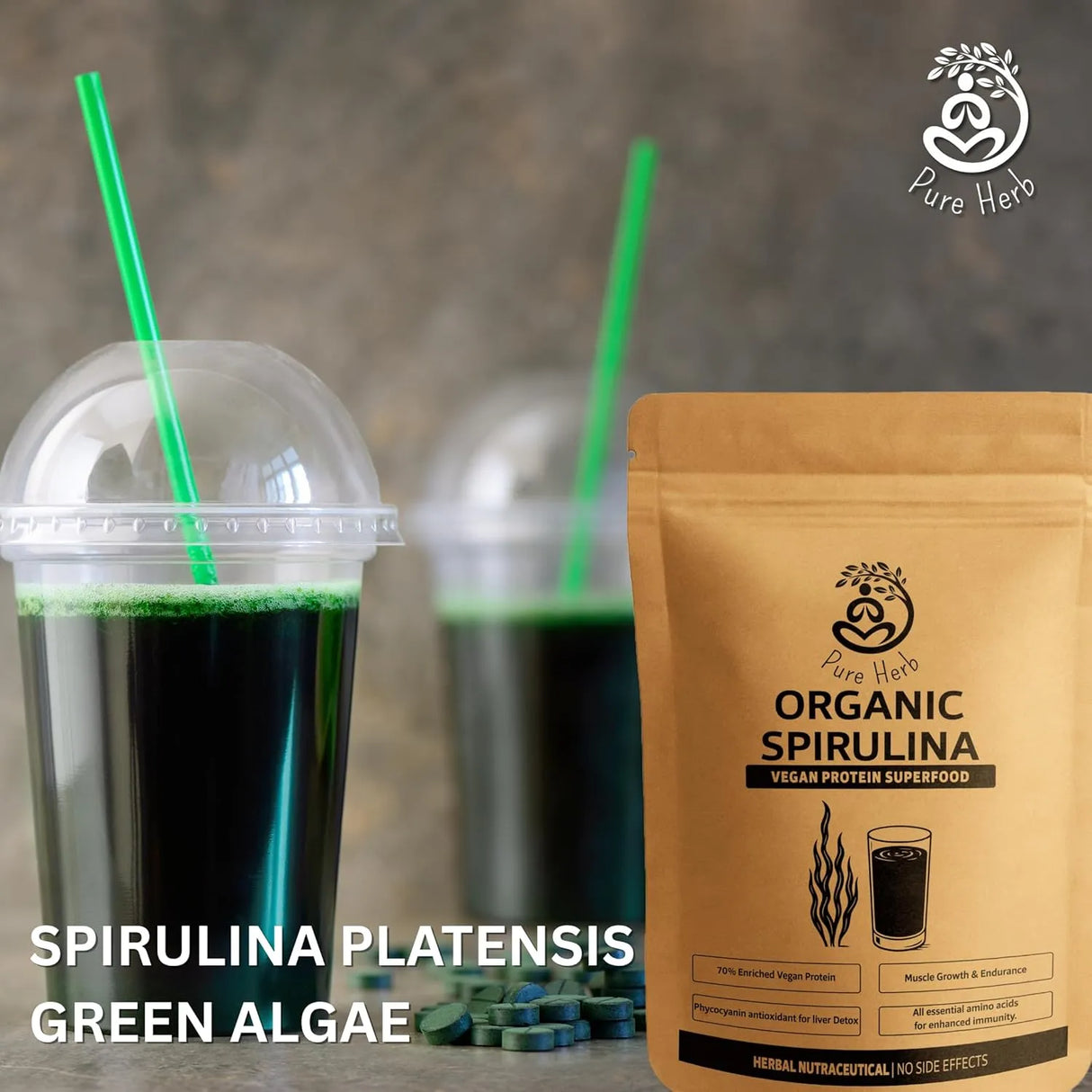 Organic Spirulina Powder | Vegan Superfood for Energy & Immunity