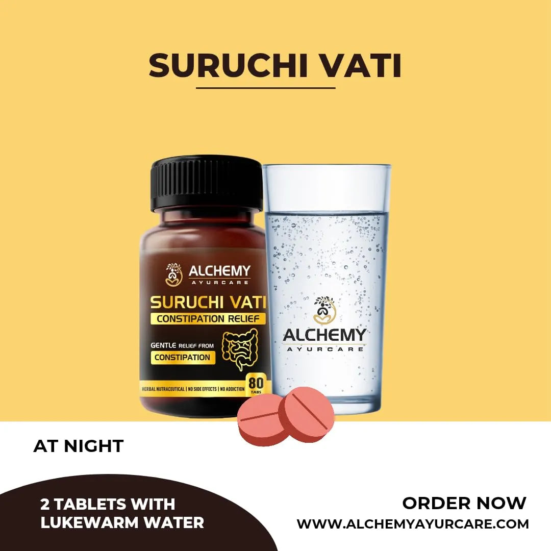 Suruchi Vati Tablets | Constipation & Indigestion Support β 80 Tablets Pack of 2