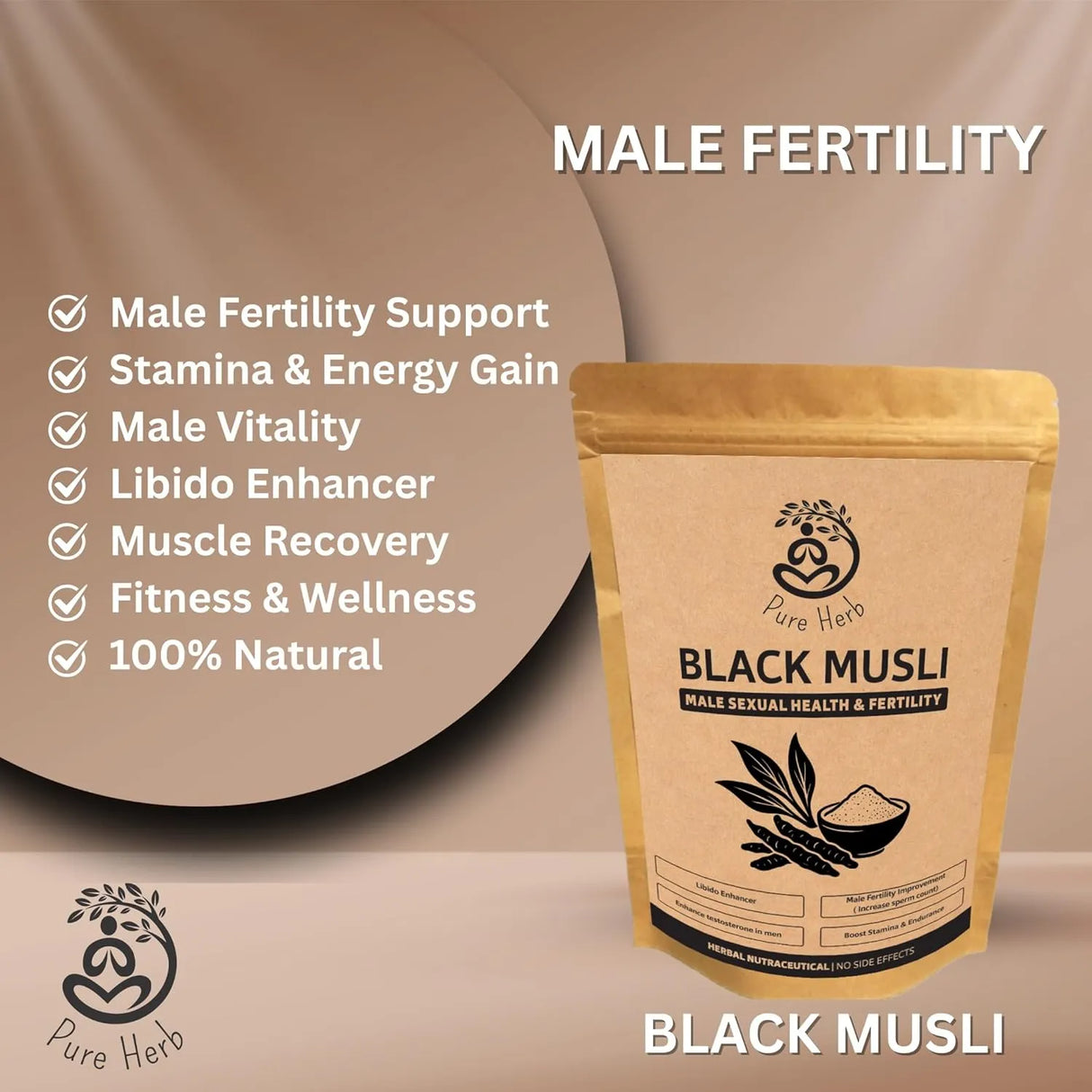 White Musli & Black Musli Powder Combo | Stamina & Vitality Support