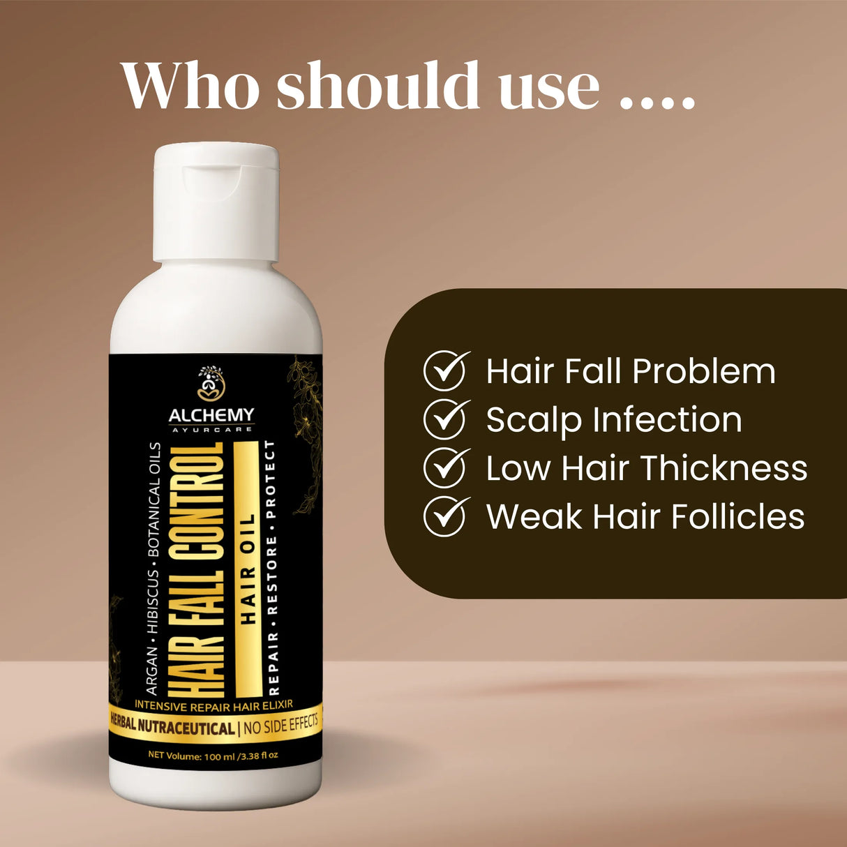 Hair Fall Control Hair Oil with Argan Oil & Hibiscus β Herbal Hair Nourishment & Root Strengthening Oil
