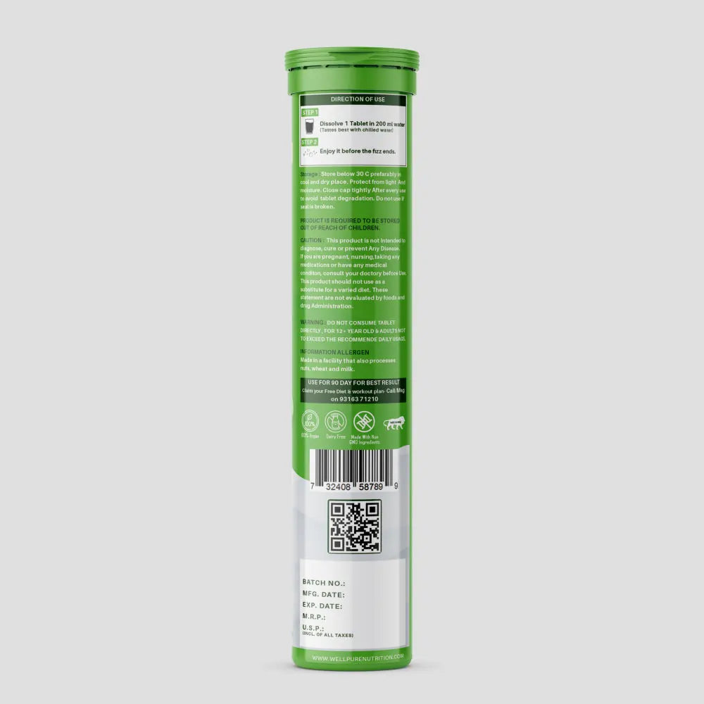 Green cylindrical container
