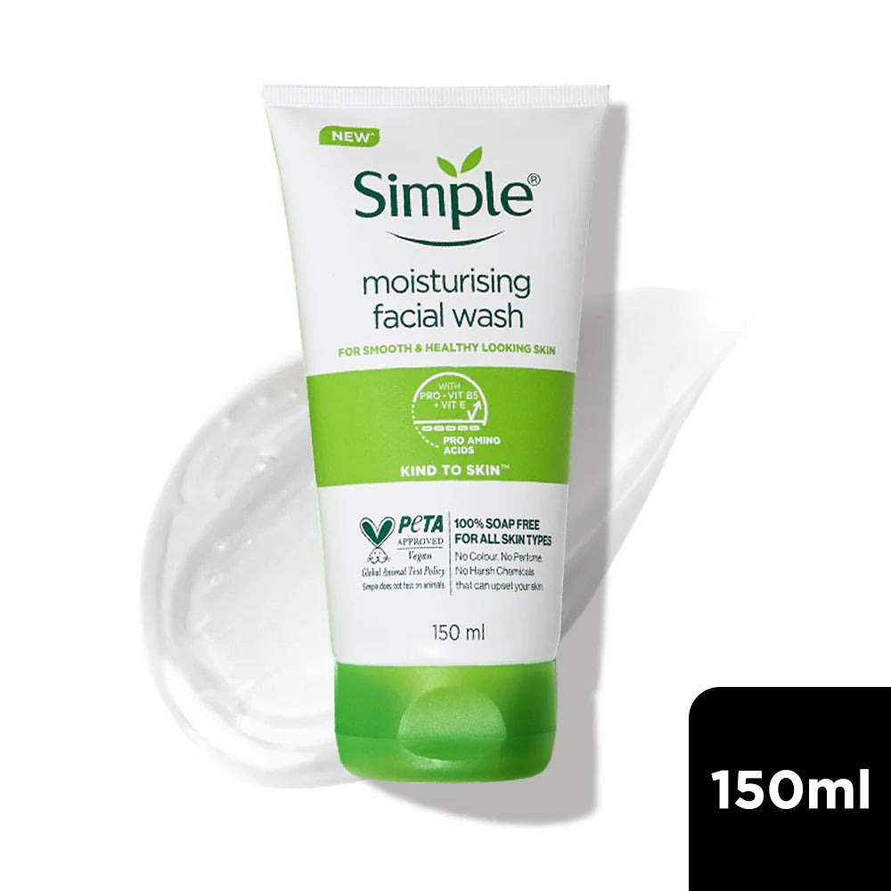 Simple moisturising facial wash