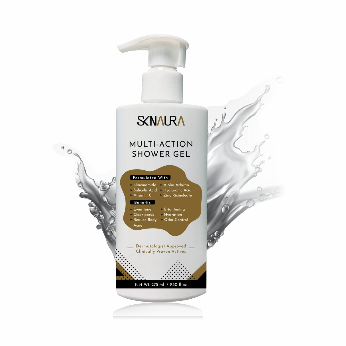 Multi-Action Shower Gel | Brightening & Hydrating Body Wash | 275ml