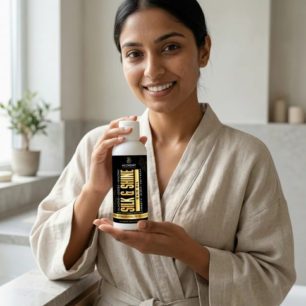 Silk & Shine Hair Oil | Almond, Jojoba & Kalonji Smooth Hair Care