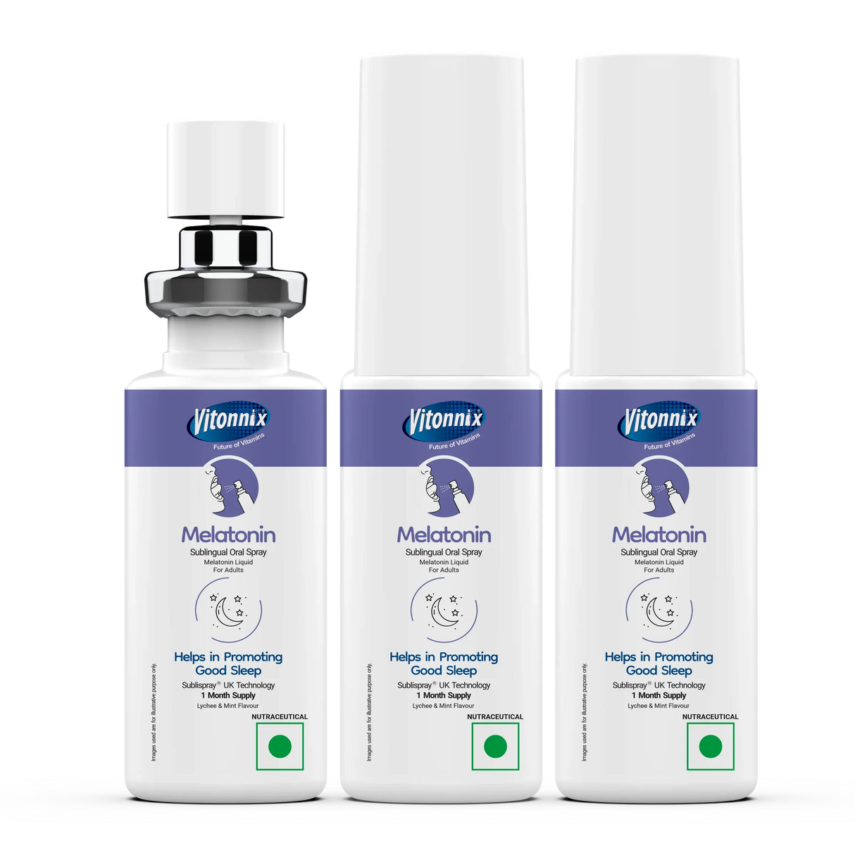 Three bottles of Vitonnix Melatonin