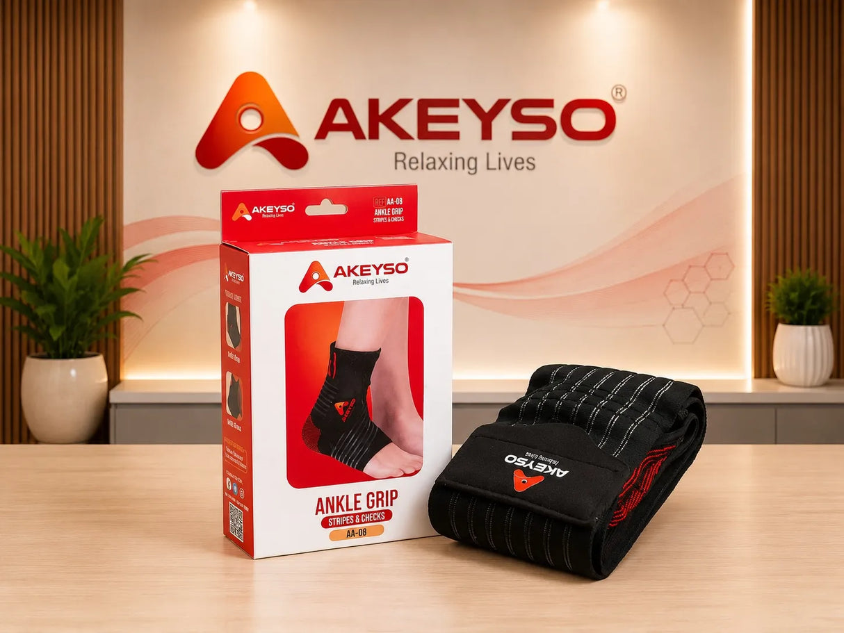 Ankle Grip â Stripes â Compression Ankle Support Sleeve