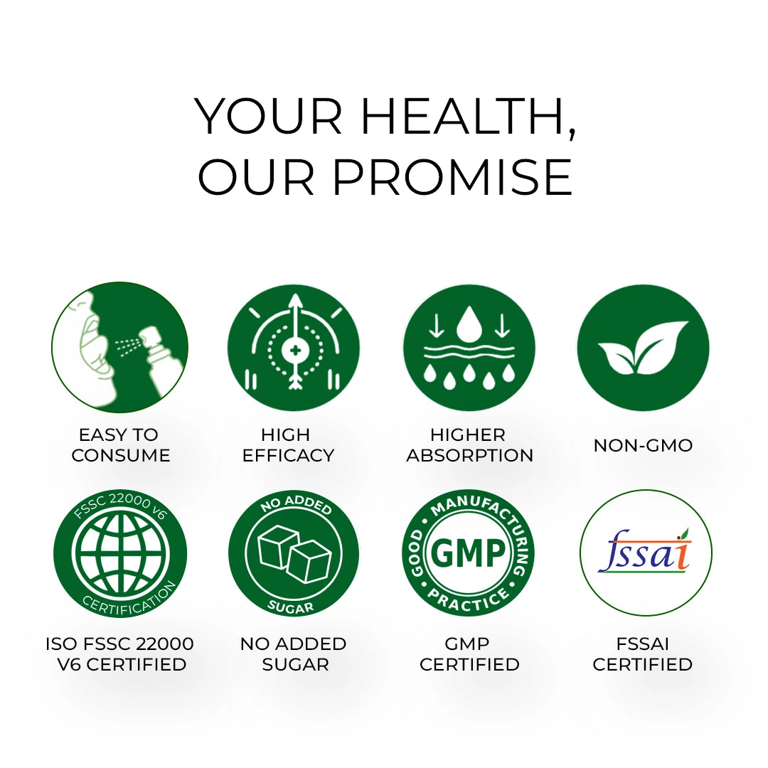 Promotional graphic with health and safety certification