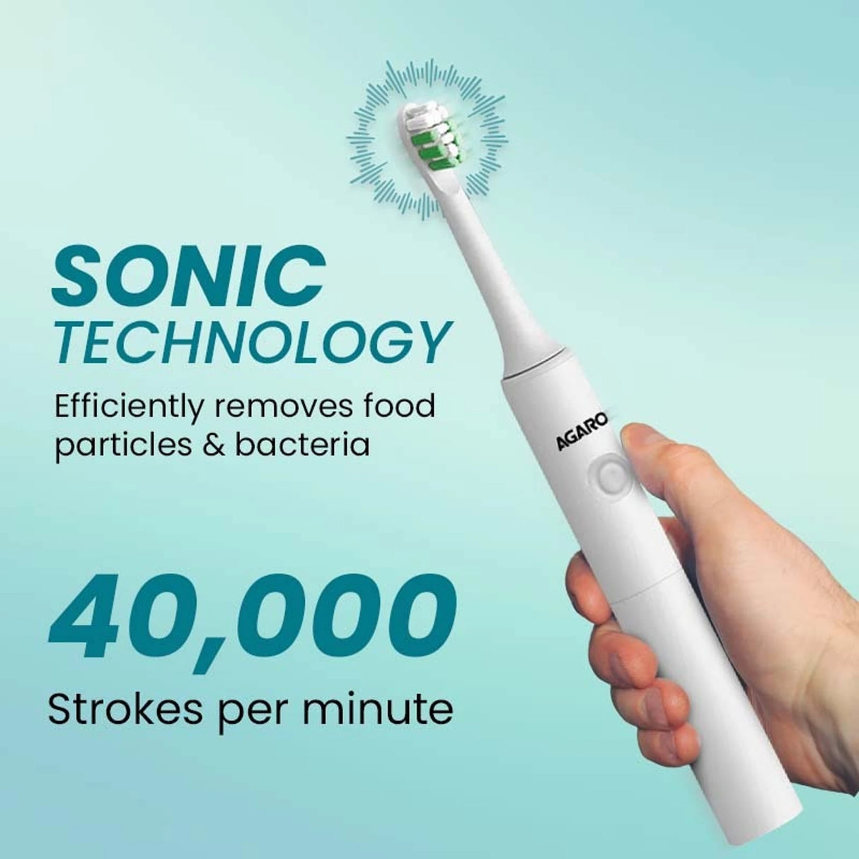 Cosmic Dlx Sonic Tooth Brush White | Rechargeable Sonic Toothbrush
