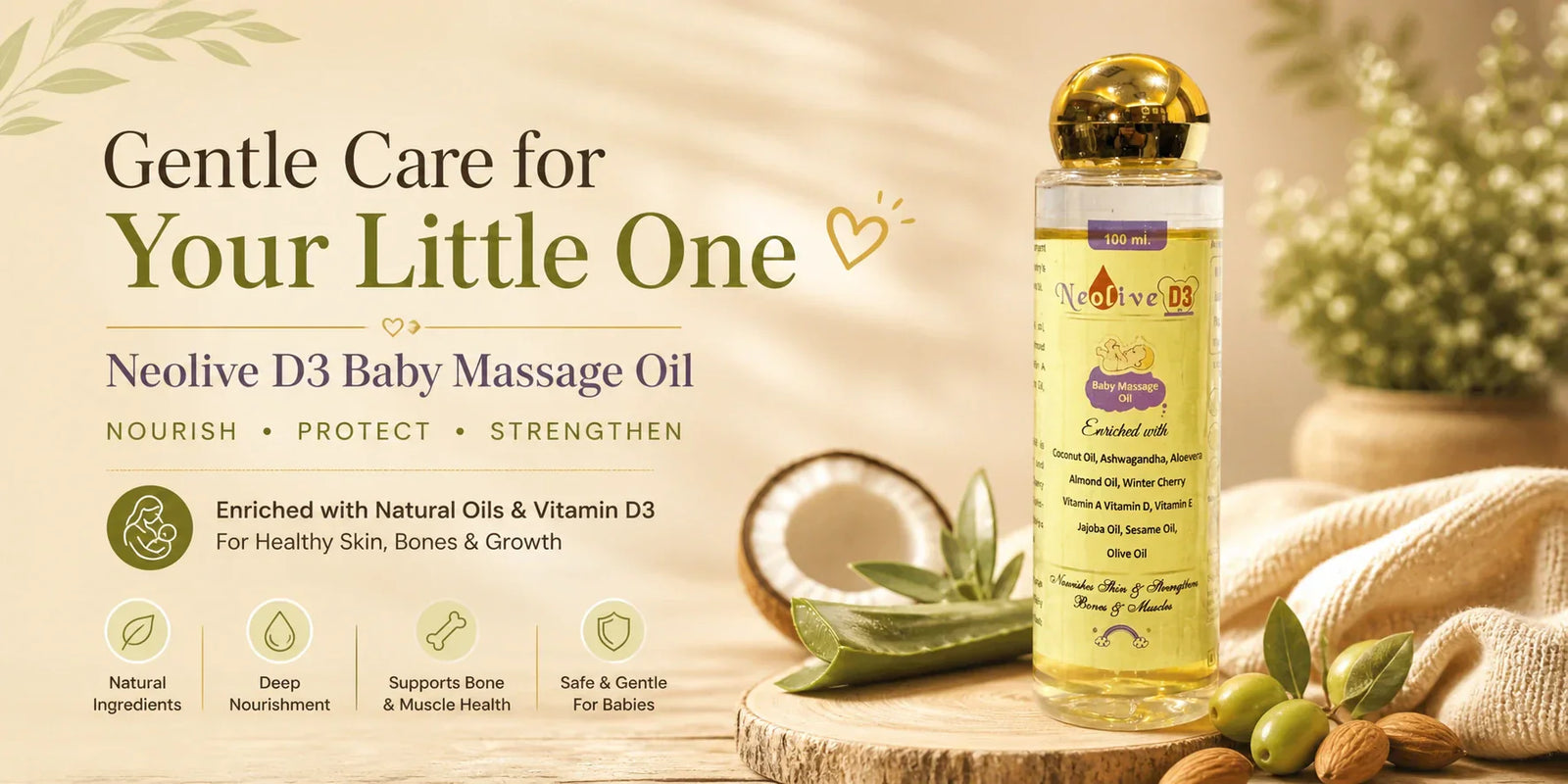 Neolive D3 Baby Massage Oil | Benefits, Uses & Safety Guide