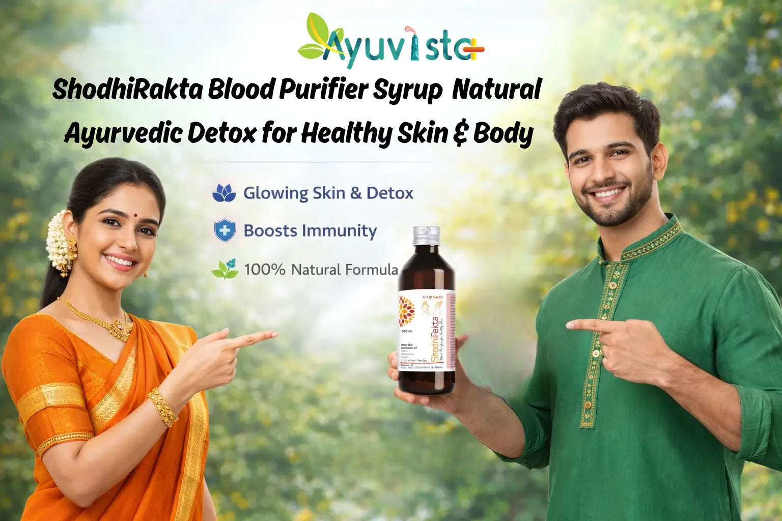 ShodhiRakta Blood Purifier Syrup – Natural Ayurvedic Detox for Healthy Skin & Body