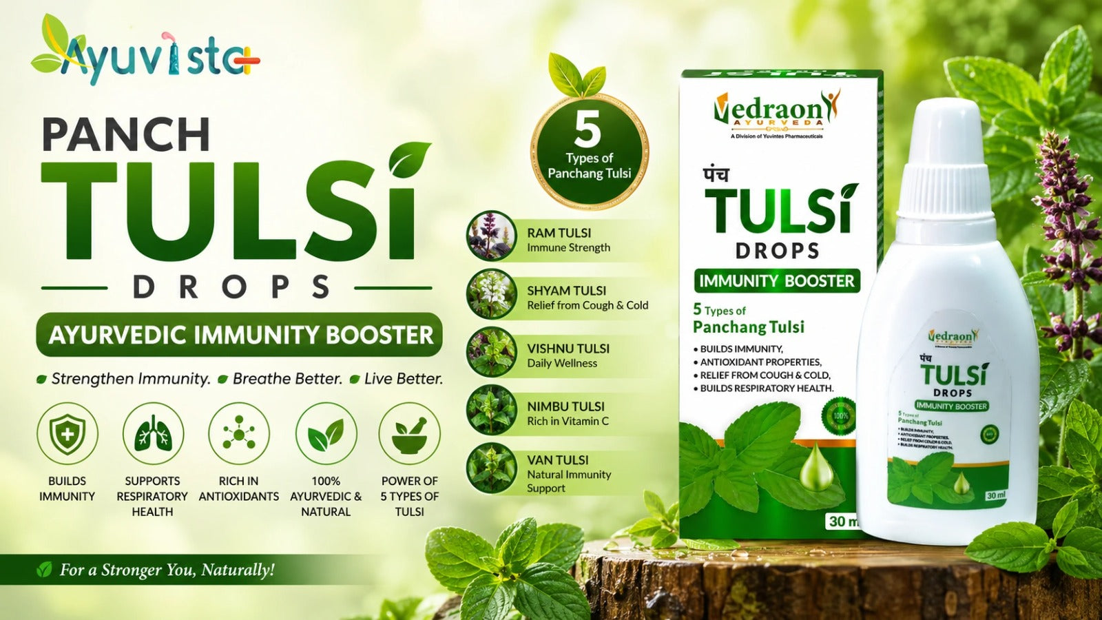 Panch Tulsi Drops: Ayurvedic Immunity Booster for Modern Health Challenges