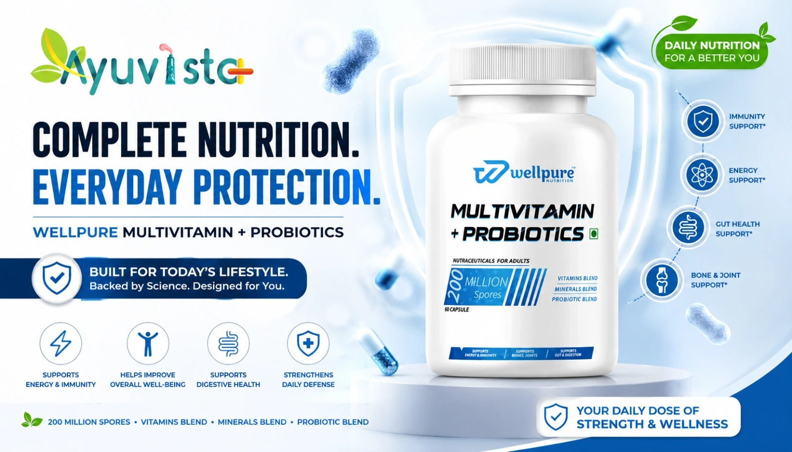 Best Multivitamin with Probiotics | Gut Health Capsules 2026