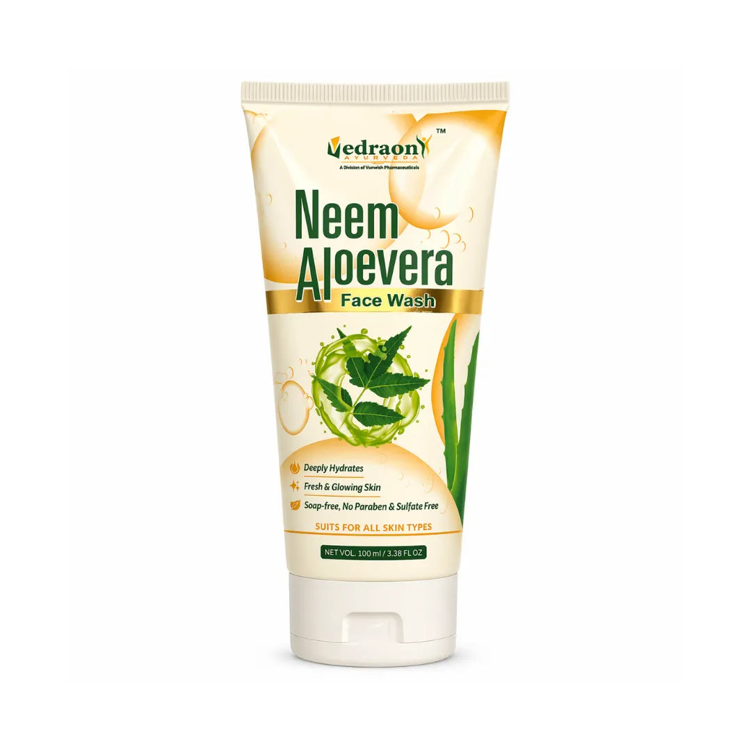 Neem Aloe vera Face Wash on a white background