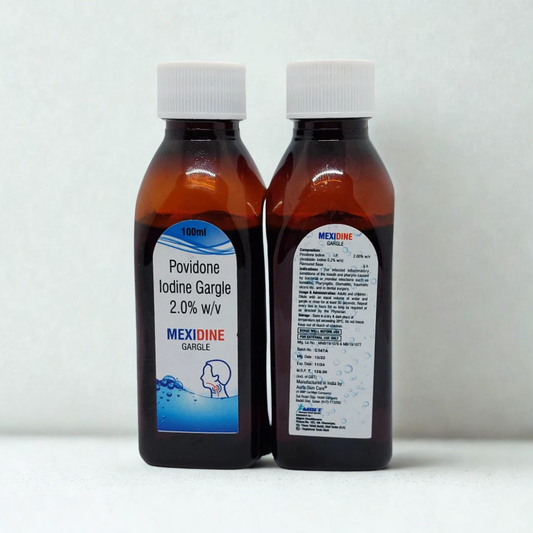 MEXIDINE Gargle – Povidone Iodine Gargle 2.0% w/v – 100 ml