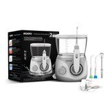 Agaro dental water flosser with packaging on a white background