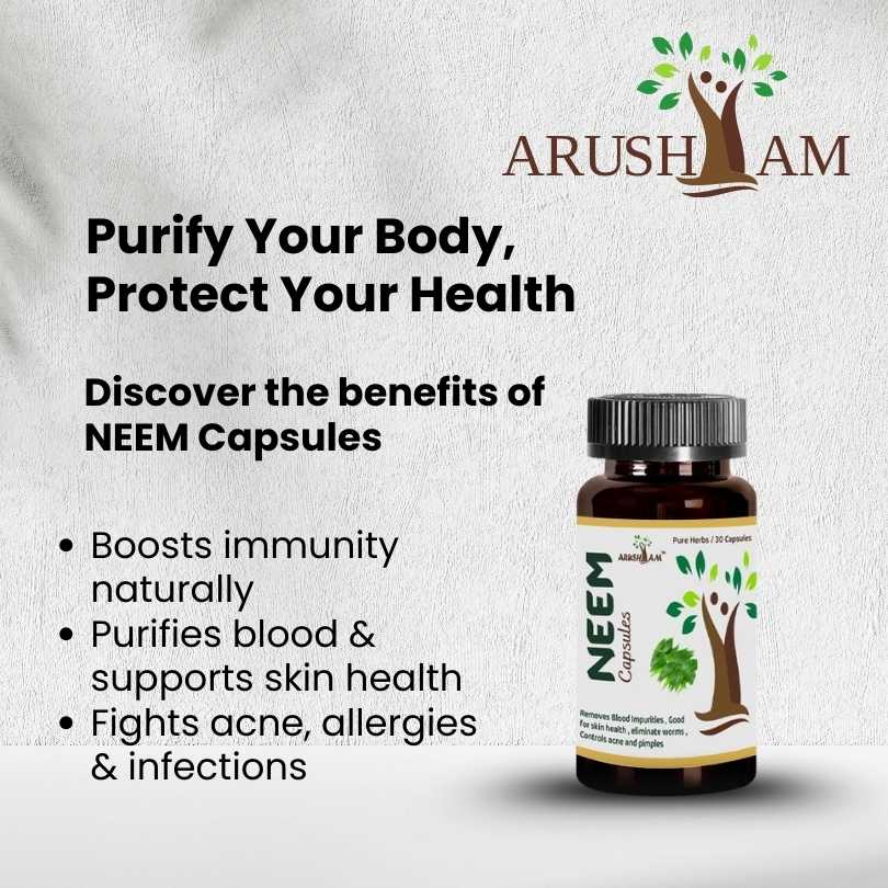 Neem Capsules – Removes Blood Impurities, Controls Acne & Pimples