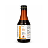 Bottle of Liv-Rasa 4G syrup on a white background