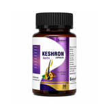 Keshron capsules bottle with purple and white label on a white background