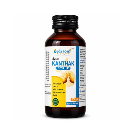 Bottle of Ledraon Kanthak Syrup on a white background