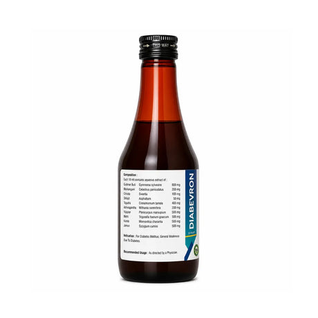 Bottle of Diabevron on a white background