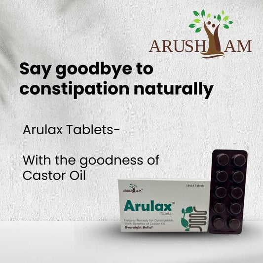 Arulax – Constipation Relief Tablets with Castor Oil Benefits