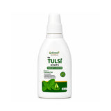 Bottle of Tulsi Drops immune booster on a white background