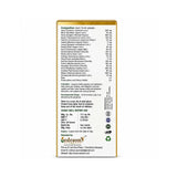 Product label with text on a white background